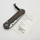Chris Reeve Large Inkosi Natural Canvas Micarta Inlay Titanium Handles w/ Tanto MagnaCut (Consignment)