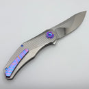 Holt Bladeworks Renegade w/ Titanium Checkered Burnished Handles & M390