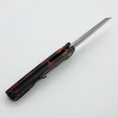 Pro-Tech Malibu Del Fuego Handle & Stonewash MagnaCut Reverse Tanto w/ Black Lip Pearl Button 5401-DF (Consignment)