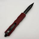 Microtech Dirac Delta Double Edge Merlot & Black Tactical Partial Serrated 227-2MR