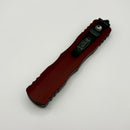 Microtech Dirac Delta Double Edge Merlot & Black Tactical Partial Serrated 227-2MR