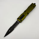 Microtech Dirac Delta Double Edge OD Green & Black Tactical Partial Serrated 227-2OD