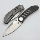 Yan Knives Chevron - Black Micarta & Titanium Handles w/ MagnaCut
