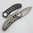 Yan Knives Chevron - Black Micarta & Titanium Handles w/ MagnaCut