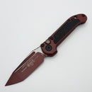 Microtech Knives LUDT Gen III Weathered Crimson Red Tanto 1136-1WCM (Consignment)
