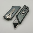 Chaves Knives CHUB Slipper w/ Grey Anodized Aluminum Handle & Stonewash Utility Blade - Blue Label