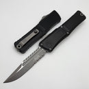 Microtech Knives Combat Troodon Gen III Apocalyptic Partial Serrated Interceptor w/ Black Handle Signature Series 1217-11APS