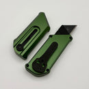 Chaves Knives CHUB Slipper w/ Green Anodized Aluminum Handle & Black PVD Utility Blade - Blue Label