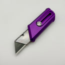 Chaves Knives CHUB Slipper w/ Purple Anodized Aluminum Handle & Stonewash Utility Blade - Blue Label