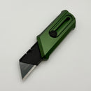 Chaves Knives CHUB Slipper w/ Green Anodized Aluminum Handle & Black PVD Utility Blade - Blue Label