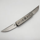 Yan Knives EMW East Meets West Speedhole Titanium Dual Front Flipper w/ M390 Drop Point & Tanto Blades