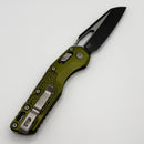 Factory Blem Microtech Knives MSI RAM LOK OD Green Aluminum Frag Handles & Two Tone Black M390MK 210-1FROD
