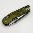 Factory Blem Microtech Knives MSI RAM LOK OD Green Aluminum Frag Handles & Two Tone Black M390MK 210-1FROD