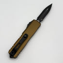 Factory Blem Microtech UTX-85 Gen IV Black Tactical Partial Serrated D/E M390MK w/ Tan Handle 12324-2TA