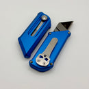 Chaves Knives CHUB Slipper w/ Blue Anodized Aluminum Handle & Stonewash Utility Blade - Blue Label