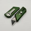 Chaves Knives CHUB Slipper w/ Green Anodized Aluminum Handle & Stonewash Utility Blade - Blue Label