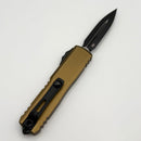 Factory Blem Microtech UTX-85 Gen IV w/ Tan Handle & Black D/E M390MK 12324-1TA