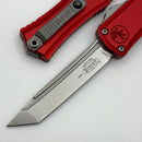 Factory Blem Microtech Knives Mini Hera T/E M390MK w/ Red Handle 1704M-10RD