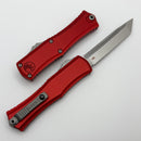 Factory Blem Microtech Knives Mini Hera T/E M390MK w/ Red Handle 1704M-10RD