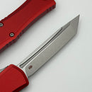 Factory Blem Microtech Knives Mini Hera T/E M390MK w/ Red Handle 1704M-10RD