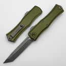 Factory Blem Microtech Knives Mini Hera T/E Apocalyptic M390MK w/ OD Green Handle 1704M-10APOD