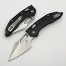 Factory Blem Microtech Knives Manual M-Stitch RAM LOK Black Smooth Aluminum Handles & Stonewash M390MK 169MRL-10