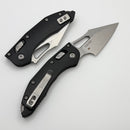 Factory Blem Microtech Knives Manual M-Stitch RAM LOK Black Smooth Aluminum Handles & Stonewash M390MK 169MRL-10