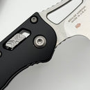 Factory Blem Microtech Knives Manual M-Stitch RAM LOK Black Smooth Aluminum Handles & Stonewash M390MK 169MRL-10