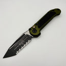 Factory Blem Microtech Knives LUDT Gen III Black Tactical Full Serrated Tanto w/ OD Green Handle 1136-3OD