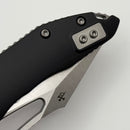 Factory Blem Microtech Knives Manual M-Stitch RAM LOK Black Smooth Aluminum Handles & Stonewash M390MK 169MRL-10