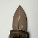 Factory Blem Microtech Exocet Antique Bronze Apocalyptic D/E Signature Series 157-13APABS