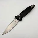 Factory Blem Microtech Socom Delta Ram-Lok w/ Black Aluminum Handles & Serrated Stonewash M390MK 159RL-11