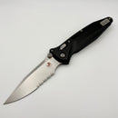 Factory Blem Microtech Socom Delta Ram-Lok w/ Black Aluminum Handles & Serrated Stonewash M390MK 159RL-11