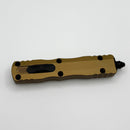 Factory Blem Microtech Dirac Double Edge Black Standard & Tan 225-1TA