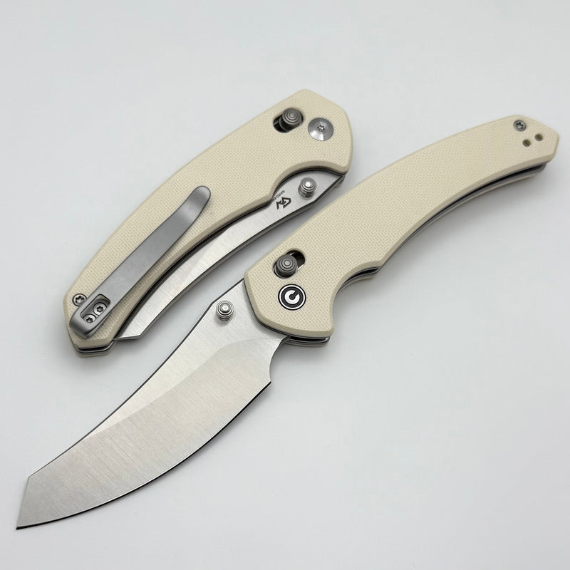Civivi Sixgill w/ Ivory G-10 Handles & Satin Nitro-V C24050-2