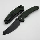 Civivi Sixgill w/ Green Canvas Micarta Handles & Black Stonewash Nitro-V C24050-3