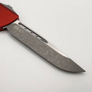 Factory Blem Microtech Knives Combat Troodon Gen III Apocalyptic Single Edge w/ Red Handle 1143-10APRD