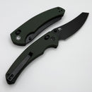 Civivi Sixgill w/ Green Canvas Micarta Handles & Black Stonewash Nitro-V C24050-3