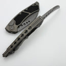 Microtech Hawk w/ Natural Clear Aluminum Handle & Apocalyptic M390MK 166-10APNC
