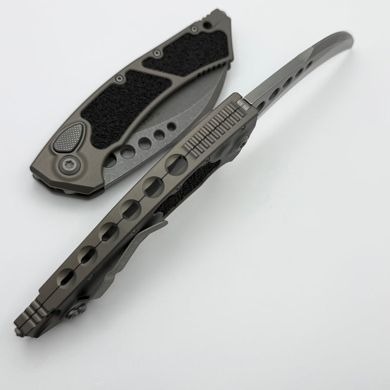 Microtech Hawk w/ Natural Clear Aluminum Handle & Apocalyptic M390MK 1