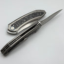 We Knife Winsome Titanium Handles w/ Aluminum Foil Carbon Fiber Inlays & Satin M390 WE23092-2