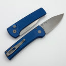Pro-Tech Chavez Scapegoat Compact Auto w/ Blue Textured Carbide Aluminum Handle & Stonewash MagnaMax RCS1105-Blue