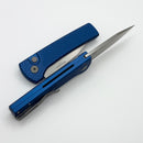 Pro-Tech Chavez Scapegoat Compact Auto w/ Blue Textured Carbide Aluminum Handle & Stonewash MagnaMax RCS1105-Blue