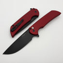 Pro-Tech Mordax Red Handles w/ Black Lip Pearl Button & DLC MagnaCut MX103-LTD Red