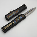 Marfione Custom Atreus w/ Mirror Polish D/E M390MK & Black Aluminum Handle w/ Carbon Fiber & Flamed Titanium Inlay Accents