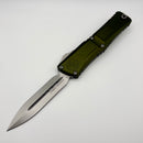 Pre-Owned Microtech Knives Combat Troodon Gen III Stonewash Double Edge w/ OD Green Handle 1142-10OD