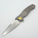 Karbon Buckhorn Titanium Handles w/ Stonewash S35 (Consignment)