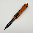 Pre-Owned Microtech Dirac w/  Orange Tangerine Handle & Part Serrated Black D/E 225-2OT