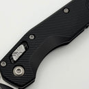 Factory Blem Microtech MSI RAM LOK Mini Black Fluted Aluminum Handles w/ Black M390MK 210M-1FL