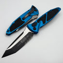 Microtech Socom Elite Auto w/ Blue Handles & Black Tanto Part Serrated 161A-2BL